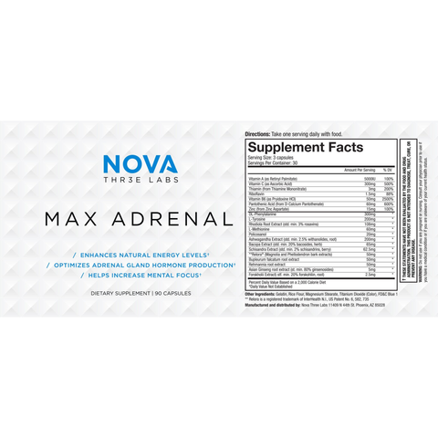 Max Adrenal 2.0 (Three Month Supply)