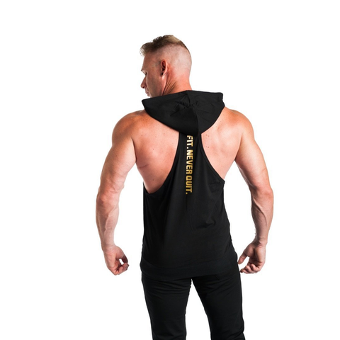 GET FIT NEVER QUIT STRINGER HOODIE