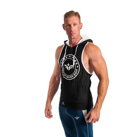 GET FIT NEVER QUIT STRINGER HOODIE