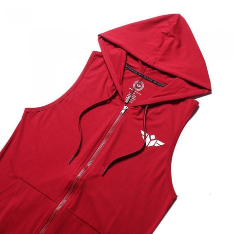 FLEX-N-FLEX SLEEVELESS ZIPPER HOODIE