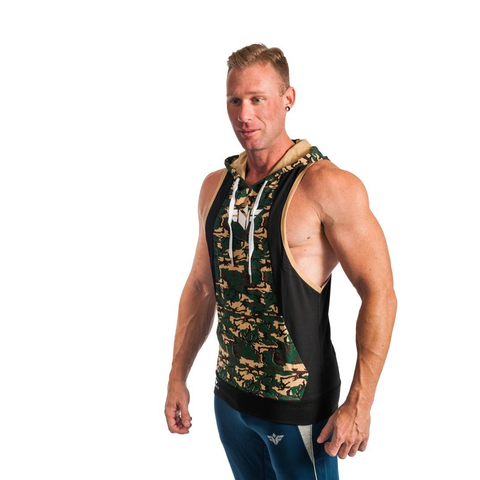 BORN TO LIFT TWO TONE STRINGER HOODIE