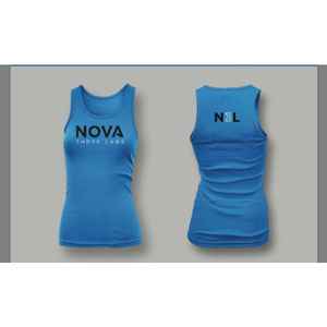 Womens blue Nova 3 Labs tank top