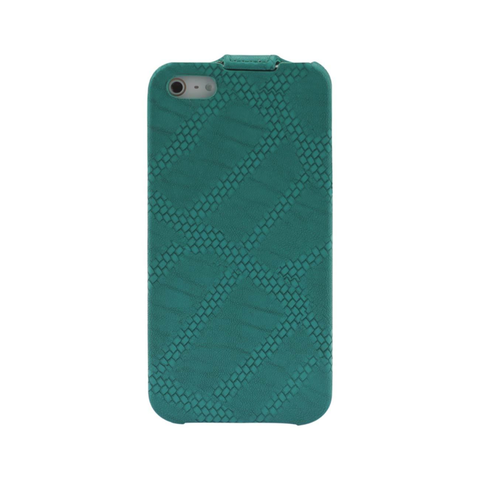 FITTING CASE APPLE IPHONE 5 HORSE SKIN PATTERN BLUE