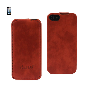 FITTING CASE APPLE IPHONE 5 HORSE SKIN PATTERN ORANGE