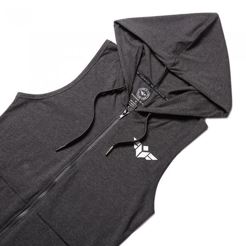 FLEX-N-FLEX SLEEVELESS ZIPPER HOODIE