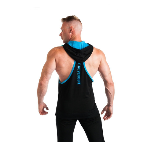 GET FIT NEVER QUIT STRINGER HOODIE
