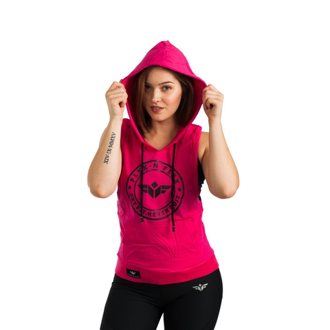 GET FIT NEVER QUIT STRINGER HOODIE