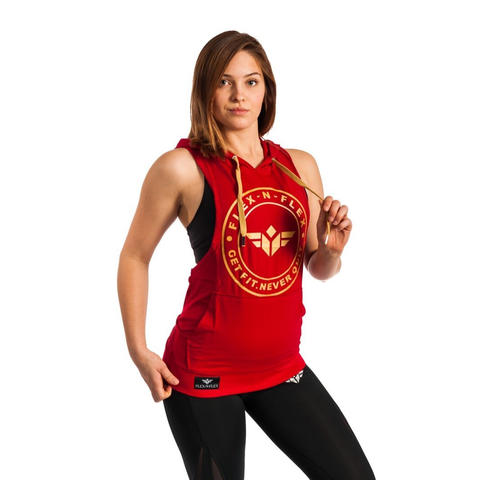 GET FIT NEVER QUIT STRINGER HOODIE