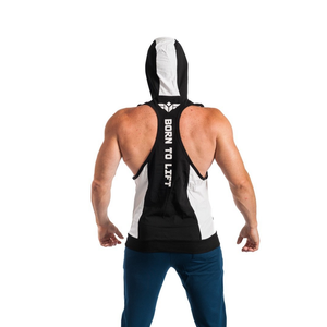 BORN TO LIFT TWO TONE STRINGER HOODIE