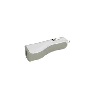 REIKO MICRO USB CAR CHARGER WITH DATA USB CABLE IN WHITE