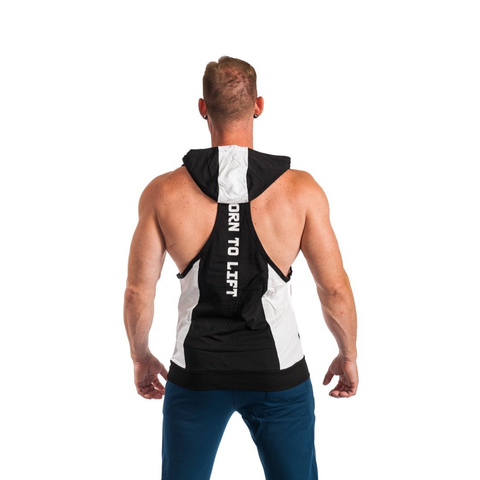 BORN TO LIFT TWO TONE STRINGER HOODIE