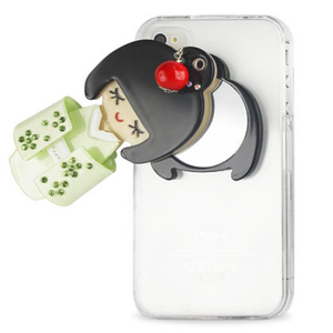 Clear Protector Case For Iphone4S Kimono Green With Mirror