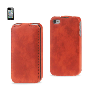 FITTING CASE APPLE IPHONE 4/4S HORSE SKIN PATTERN ORANGE