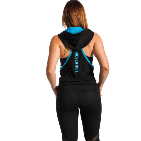 GET FIT NEVER QUIT STRINGER HOODIE