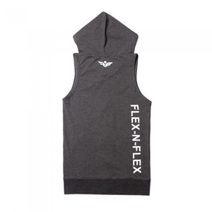 FLEX-N-FLEX SLEEVELESS ZIPPER HOODIE