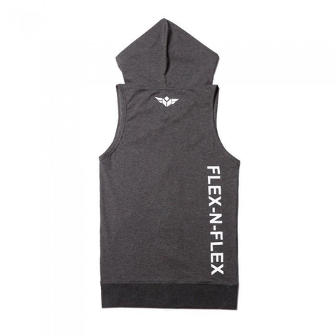 FLEX-N-FLEX SLEEVELESS ZIPPER HOODIE