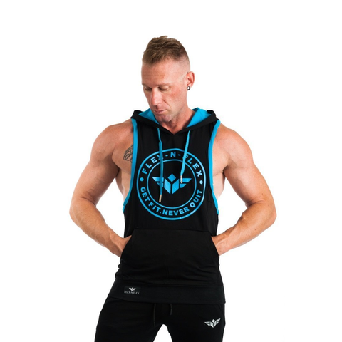 GET FIT NEVER QUIT STRINGER HOODIE