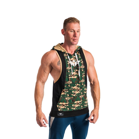 BORN TO LIFT TWO TONE STRINGER HOODIE