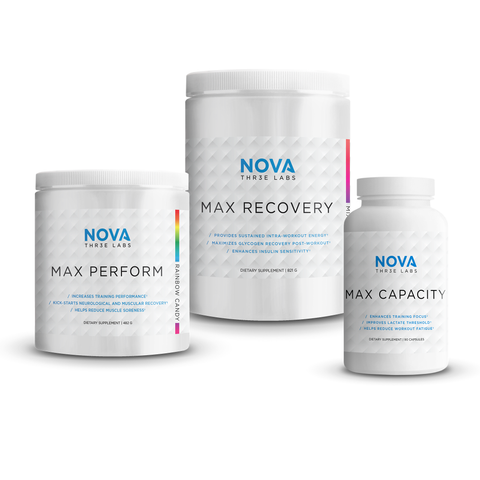Open Prep Stack: (Max Perform(RAINBOW CANDY) / Max Recovery (Mixed Berry) / Max Capacity)