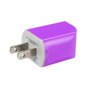 REIKO MICRO USB 1 AMP PORTABLE MICRO TRAVEL ADAPTER CHARGER WITH CABLE IN PURPLE