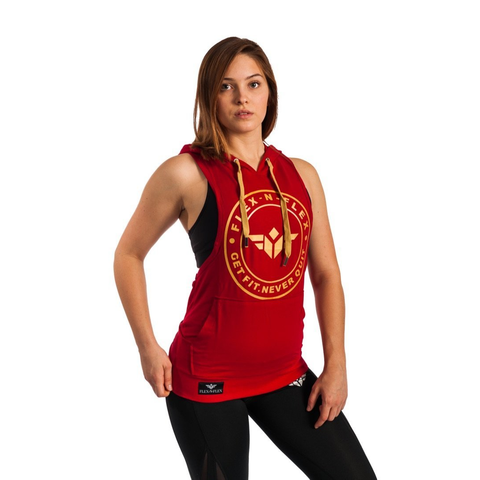 GET FIT NEVER QUIT STRINGER HOODIE