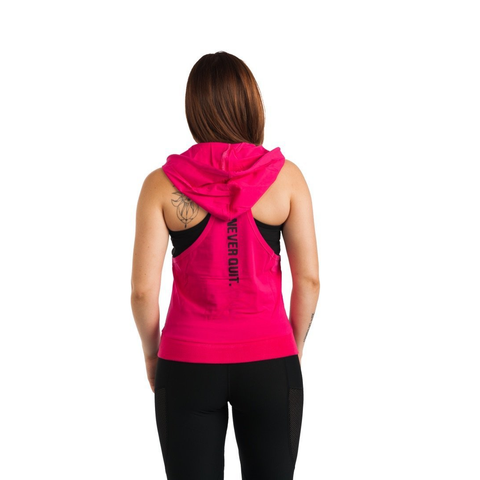 GET FIT NEVER QUIT STRINGER HOODIE