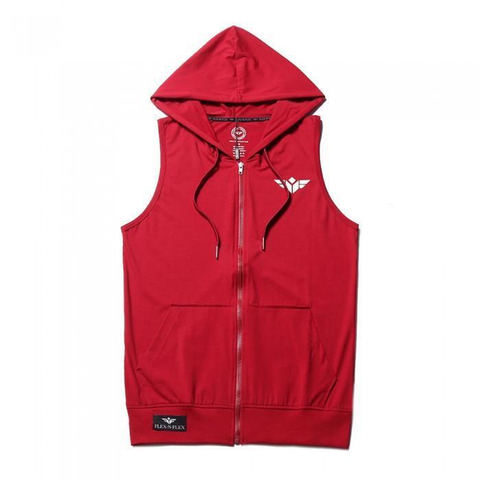 FLEX-N-FLEX SLEEVELESS ZIPPER HOODIE