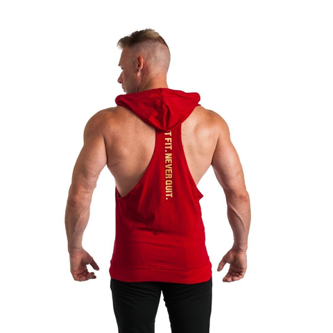 GET FIT NEVER QUIT STRINGER HOODIE