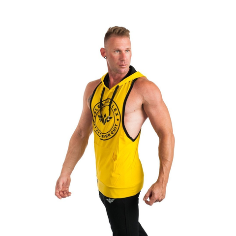 GET FIT NEVER QUIT STRINGER HOODIE