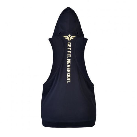 GET FIT NEVER QUIT STRINGER HOODIE