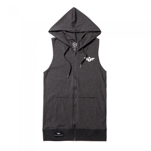 FLEX-N-FLEX SLEEVELESS ZIPPER HOODIE