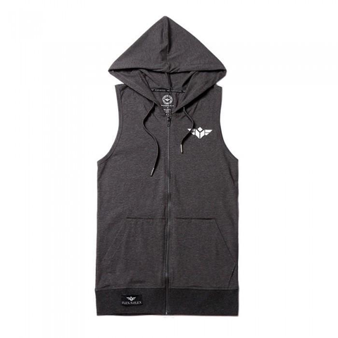 FLEX-N-FLEX SLEEVELESS ZIPPER HOODIE