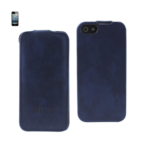FITTING CASE APPLE IPHONE 5 HORSE SKIN PATTERN NAVY